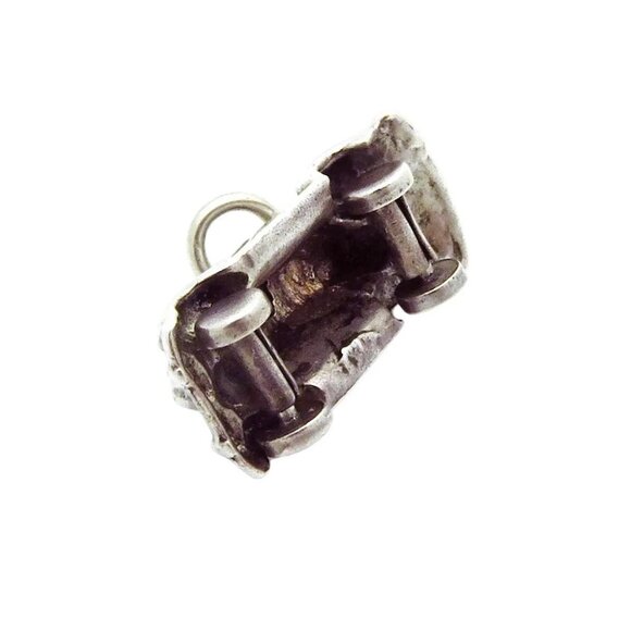 Vintage Sterling Silver Movable Split Window Coupe Beetle Automobile Charm 1930s - Picture 6 of 10